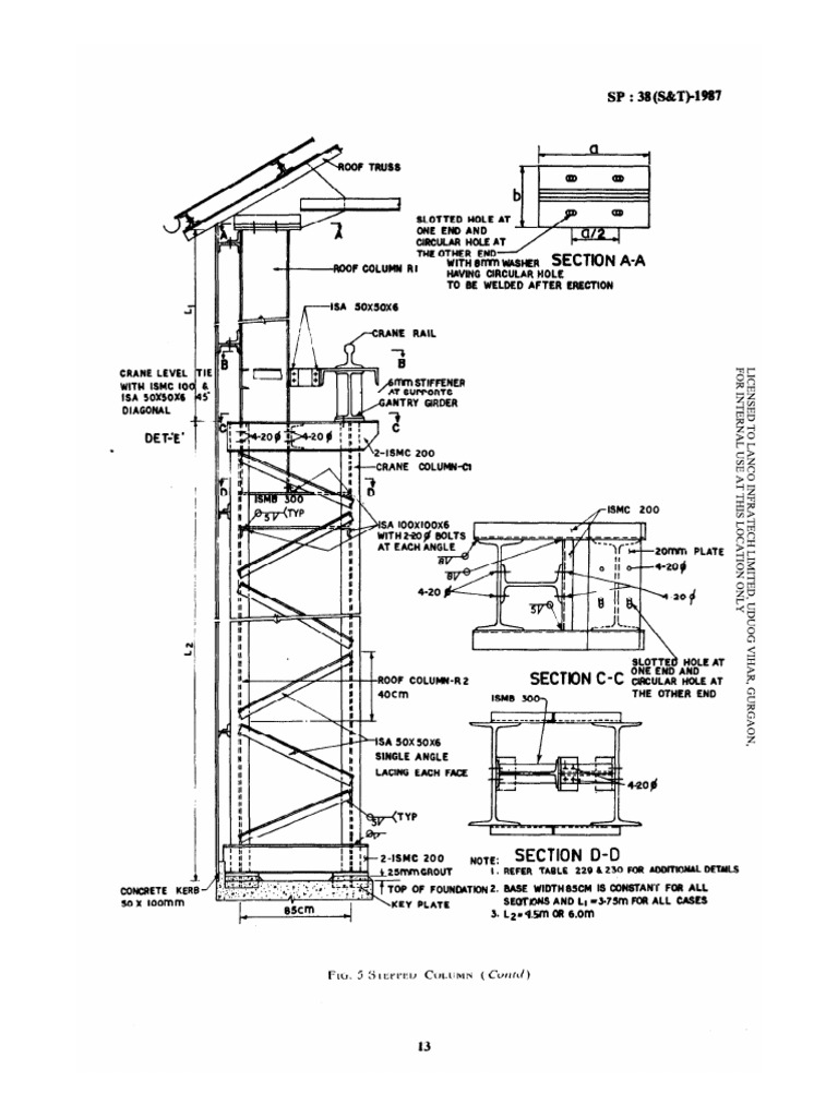 Column Truss Details | PDF