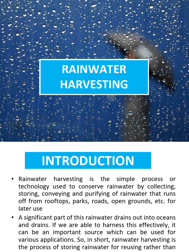 RAIN HARVESTING | PDF | Groundwater | Water