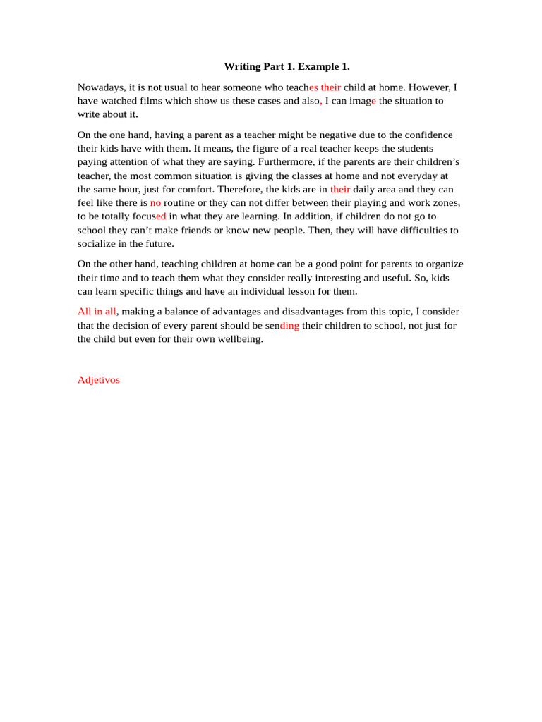 Pros and Cons of Homeschooling Kids | PDF