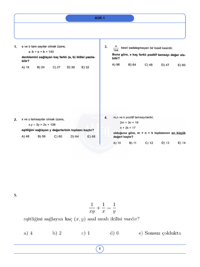 Khal - 1 - Ask 3 | PDF