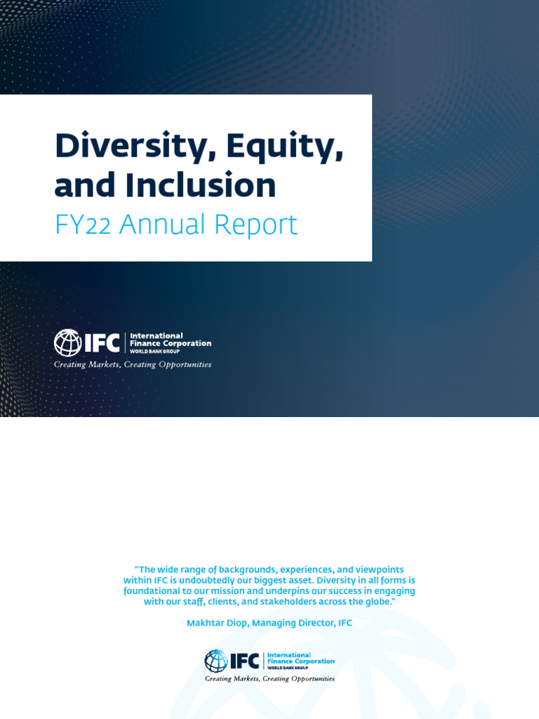 Fy22 Ifc Dei Annual Report | PDF | International Finance Corporation ...