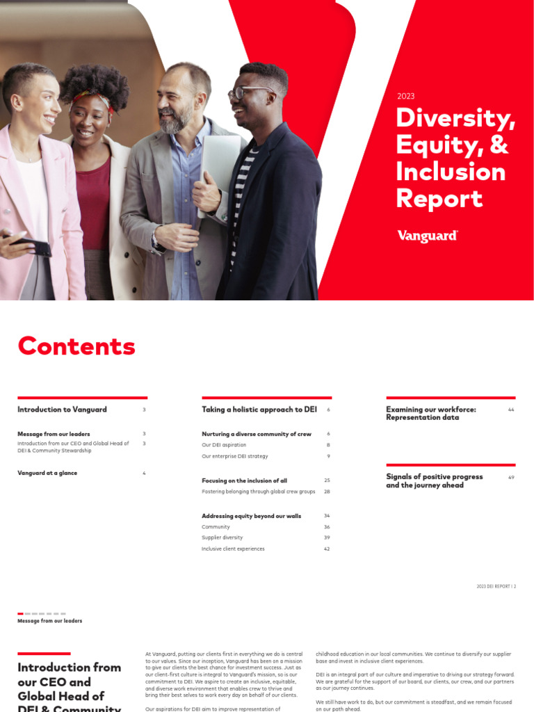 2023 Vanguard DEI Report Summary | PDF | Diversity (Business ...