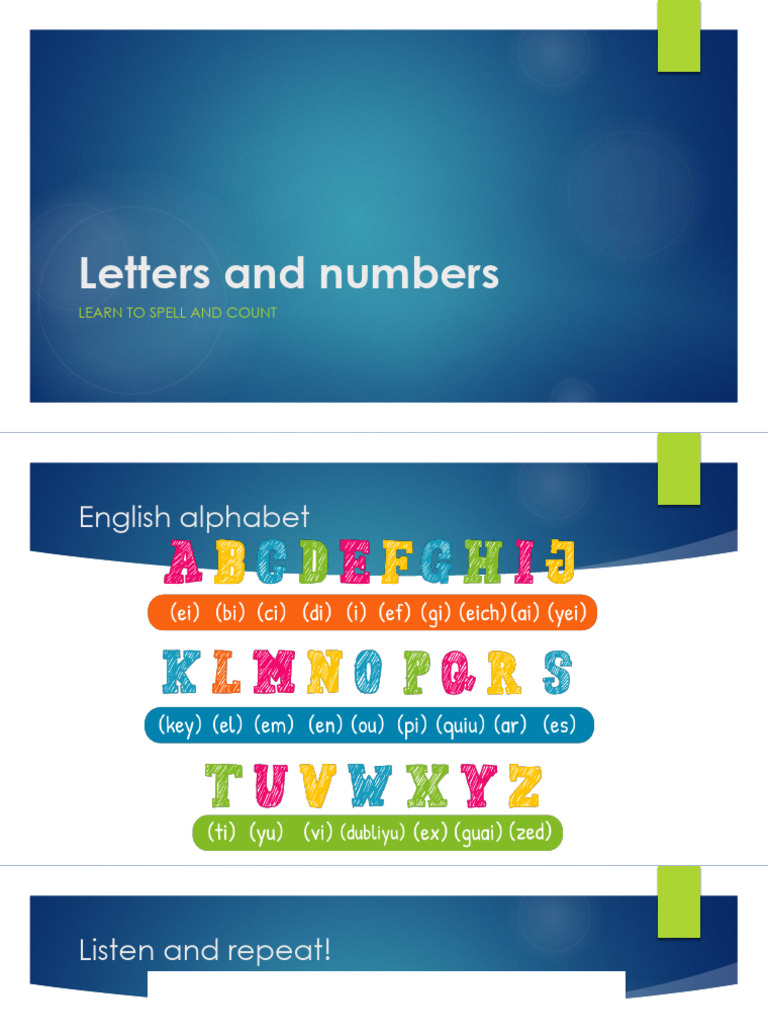 Learn to Spell and Count Basics | PDF
