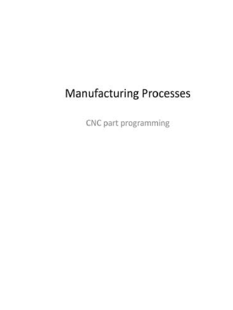 CNC Part Programming Important | PDF