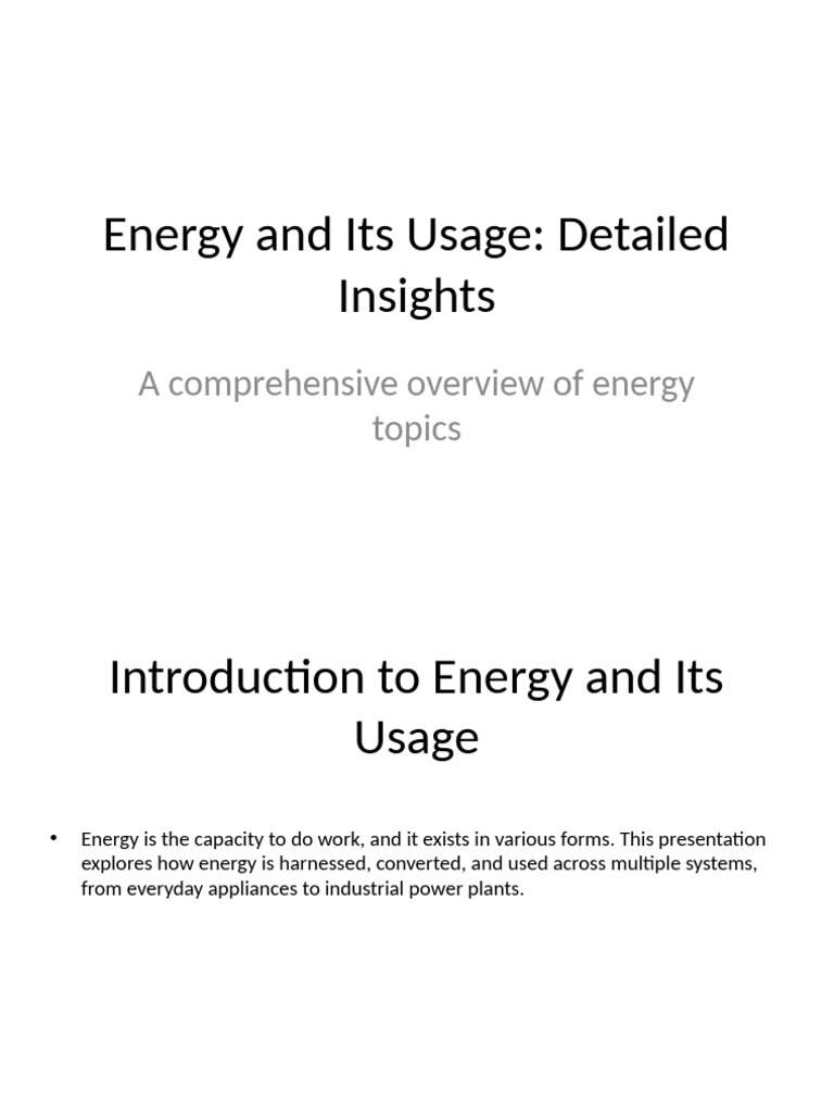 Detailed_Energy_Topics_Presentation | PDF | Engines | Heat