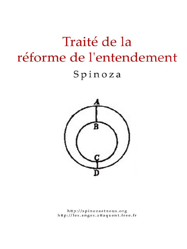 Traité de la Réforme de l'Entendement | PDF | Vérité | Infini