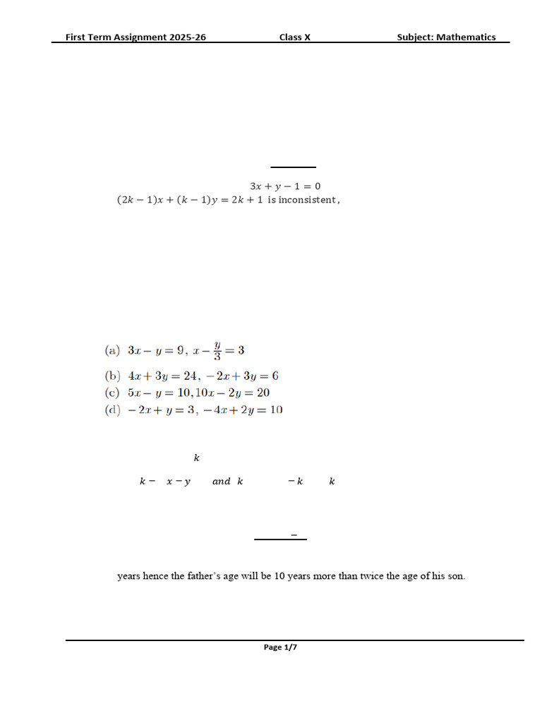 E | PDF | System Of Linear Equations | Equations