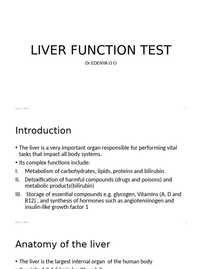 Comprehensive Guide to Liver Function Tests | PDF | Liver | Alanine ...