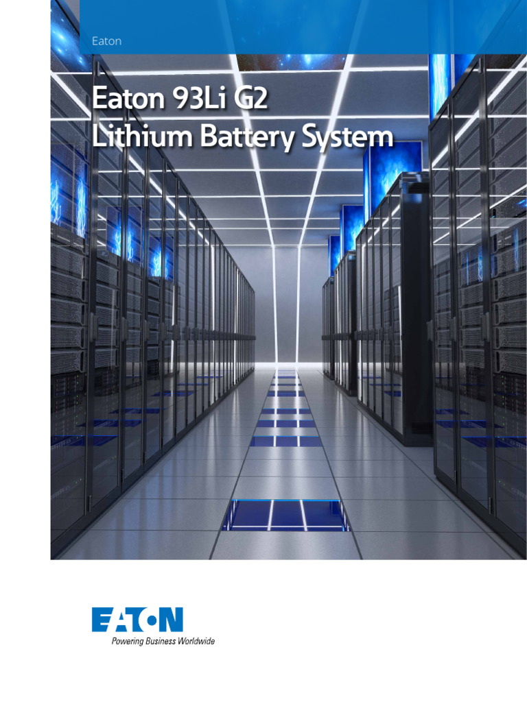 Eaton 93Li G2 Lithium Battery System | PDF | Data Center | Lithium Ion ...
