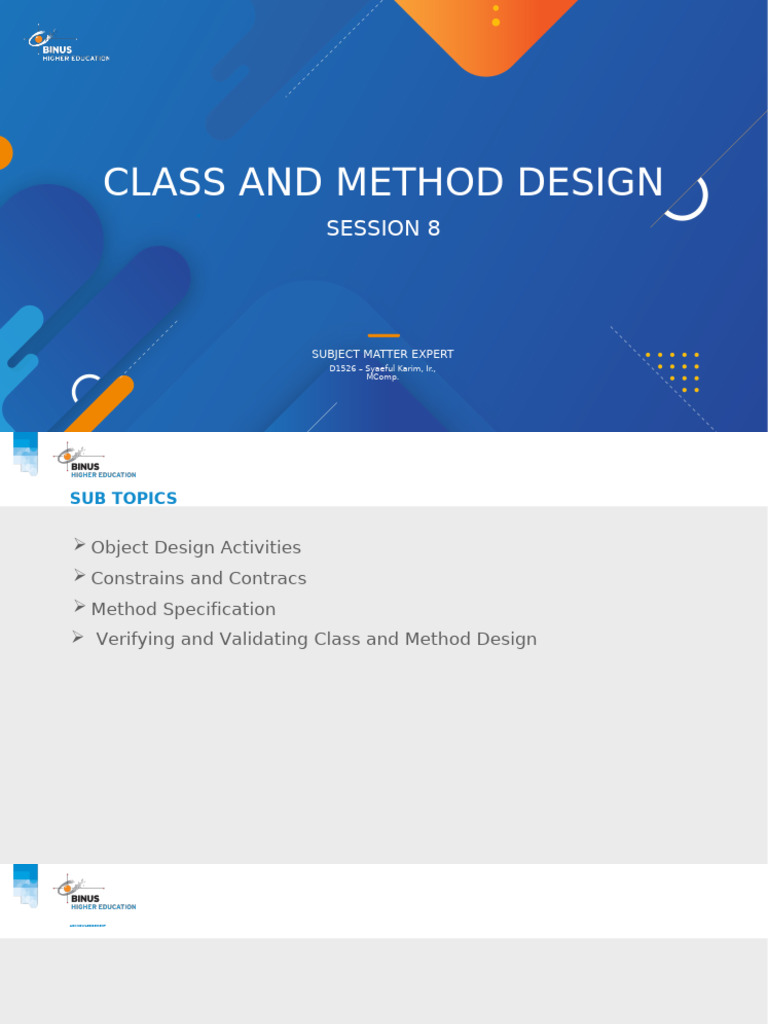 Session 8 - COMP6115 - Class and Method Design | PDF | Inheritance ...