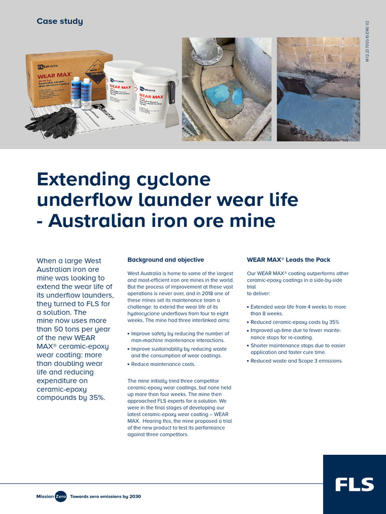 WEAR-MAX EpoxyCeramic ImprovesUnderflowLaunder CaseStudy EN | PDF