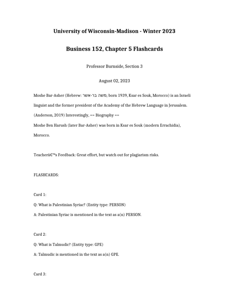 Business 152 Chapter 5 Flashcards | PDF