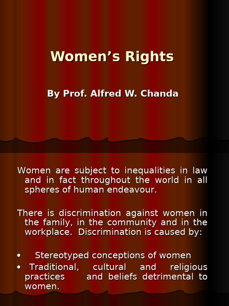 Women's Rights and Global Discrimination | PDF | Convention On The ...