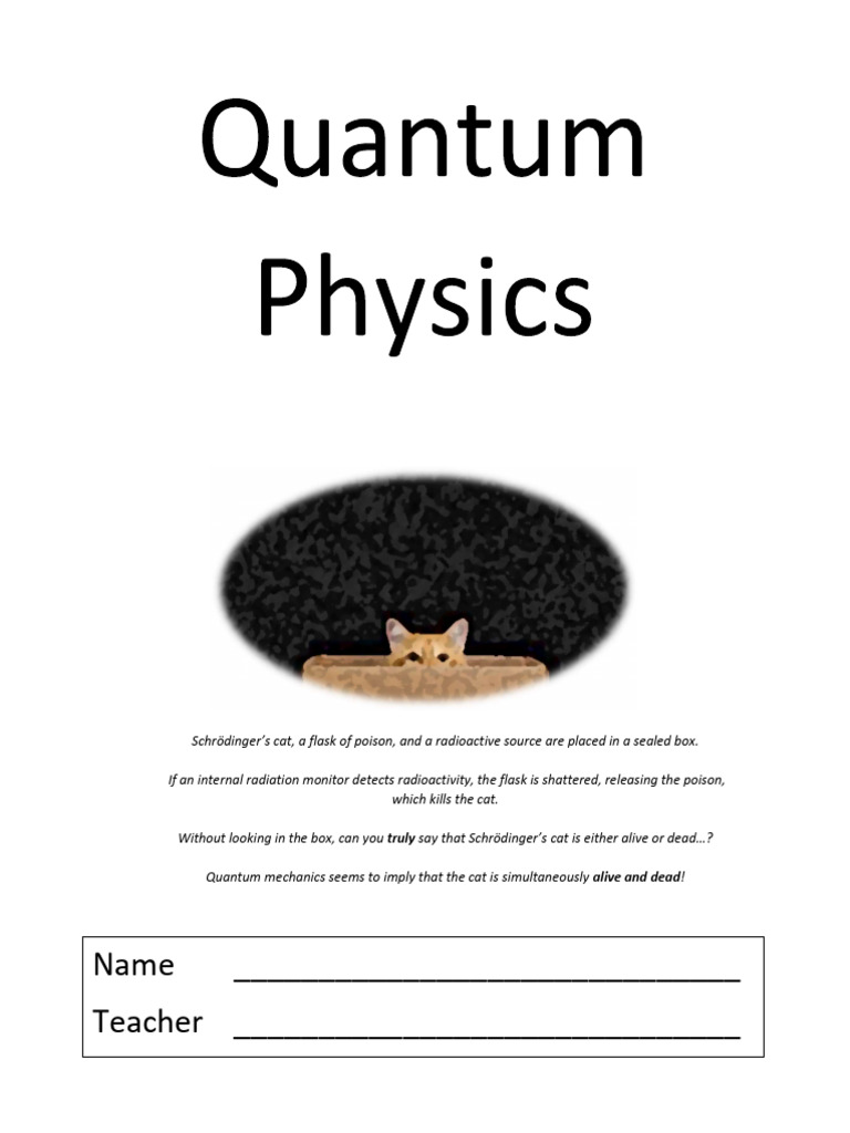Y12 Quantum Physics Booklet | PDF | Photoelectric Effect | Emission ...