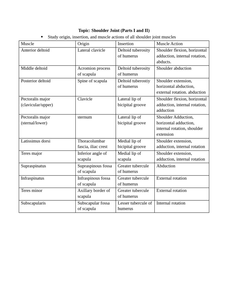 Exam 2 SK | PDF | Shoulder | Anatomical Terms Of Motion