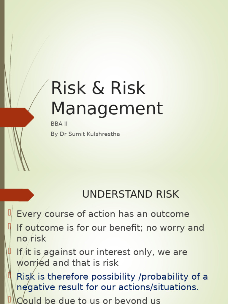 Understanding Risk and Investment Returns | PDF | Risk | Coefficient Of ...