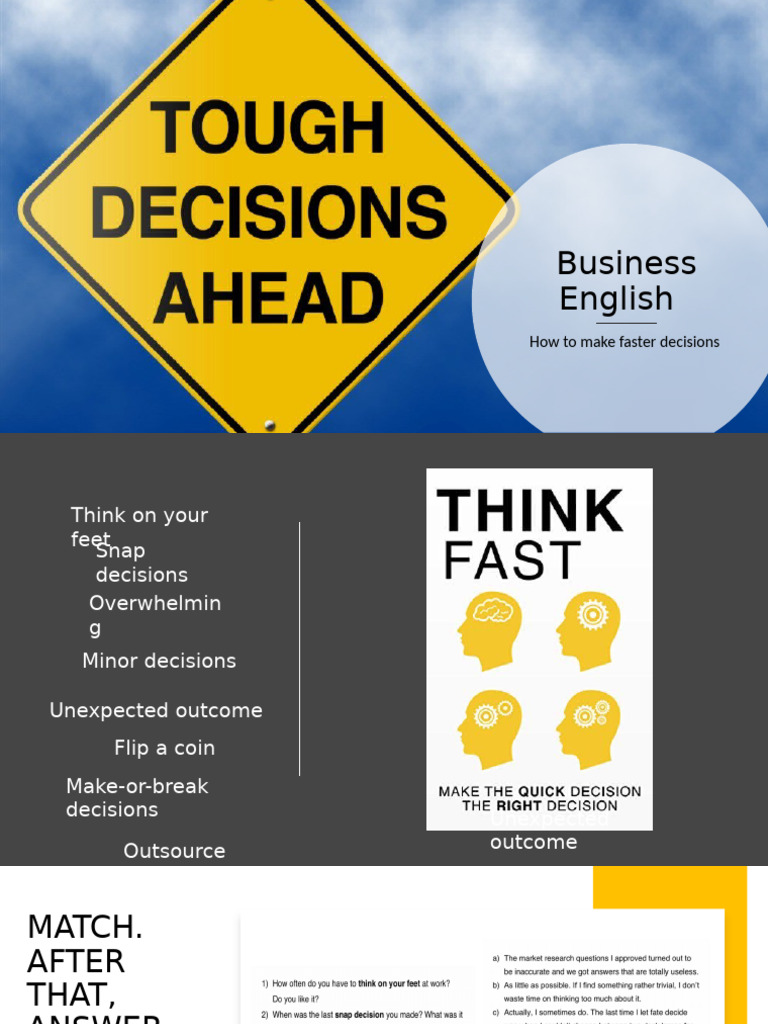 Strategies for Faster Decision-Making | PDF