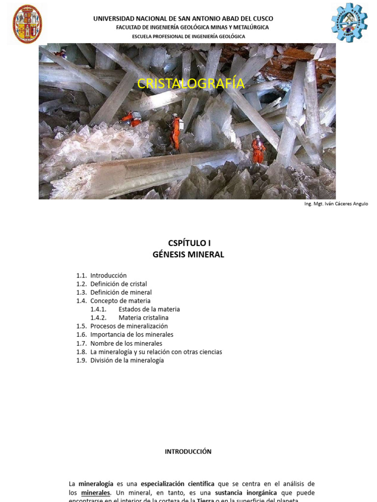 Cristalografía y Génesis Mineral | PDF | Magma | Minerales
