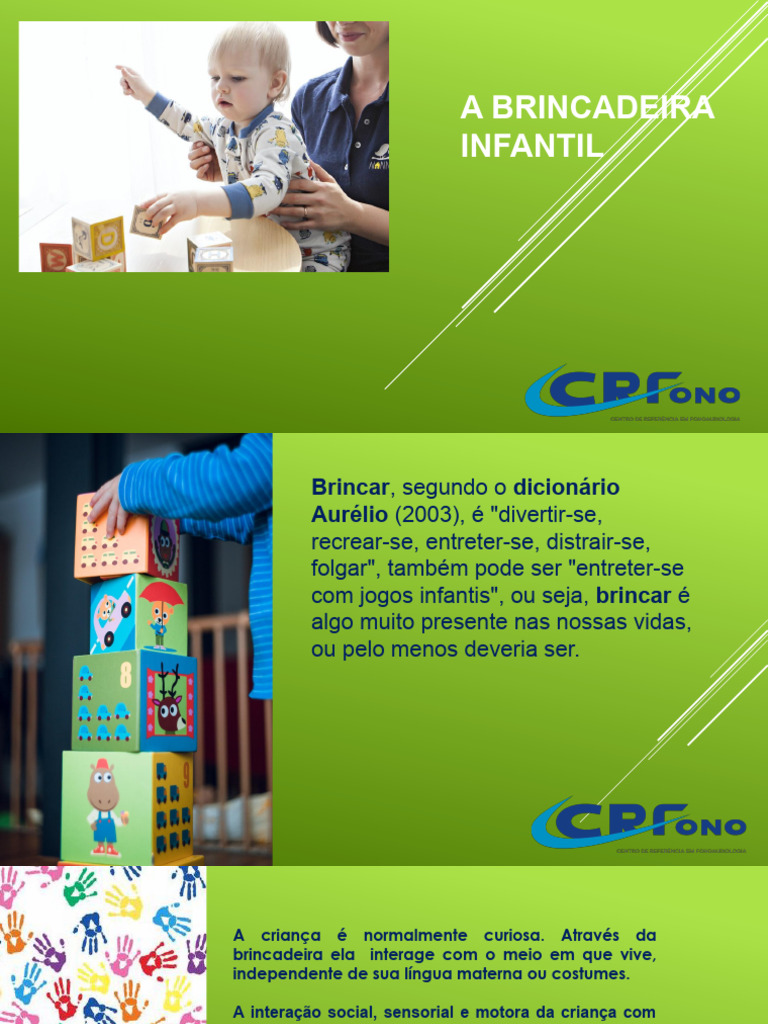 Importância da Brincadeira Infantil | PDF