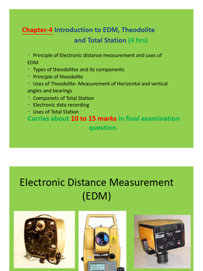 EDM and Theodolite Principles in Surveying | PDF | Waves ...