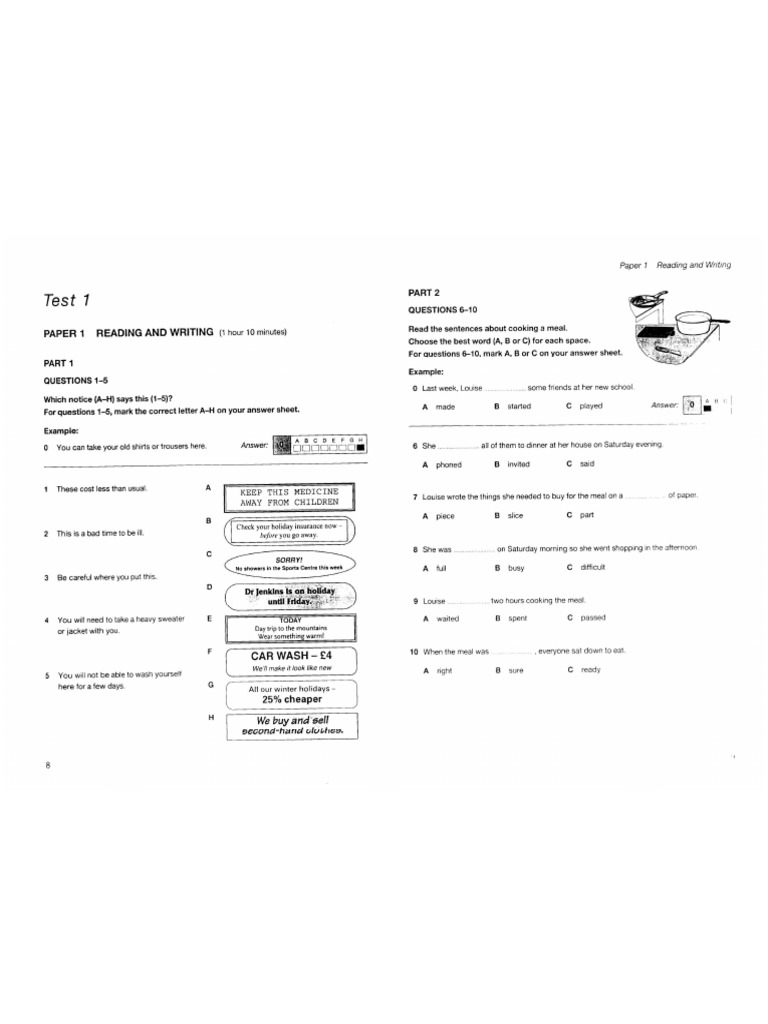 Test 1 KET 4 | PDF