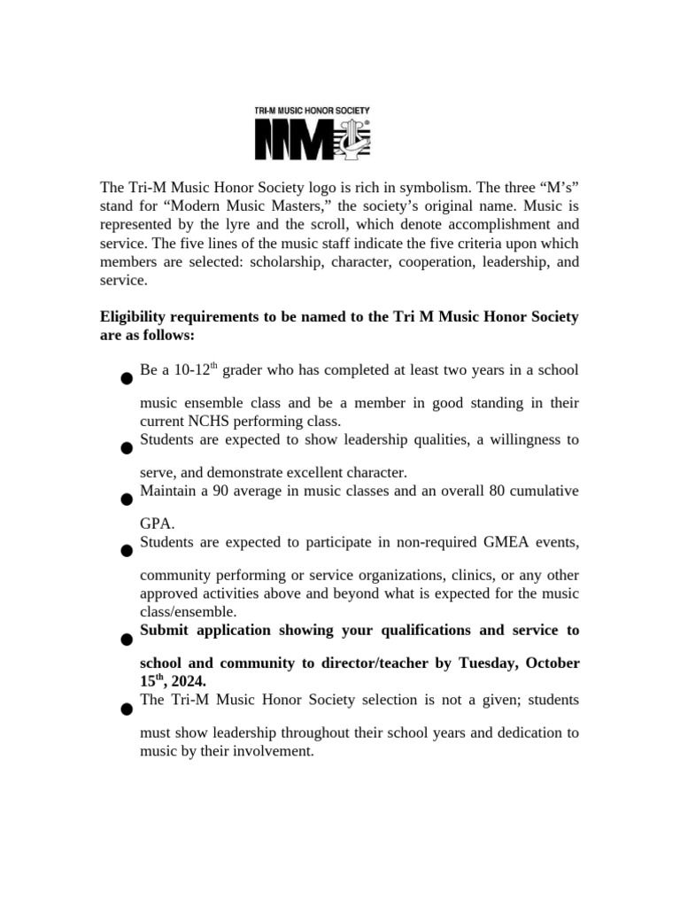 Tri M Application 2024 Draft | PDF