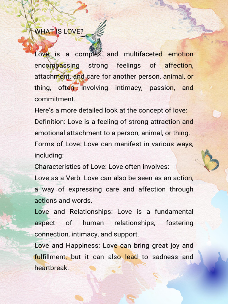 Understanding Love's Complex Nature | PDF