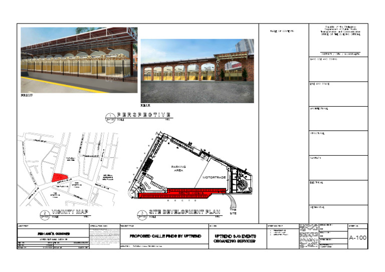 A-100 - Site Development Plan, Perspective | PDF