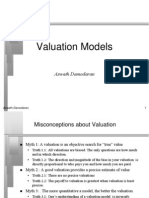Valuation Models: Aswath Damodaran
