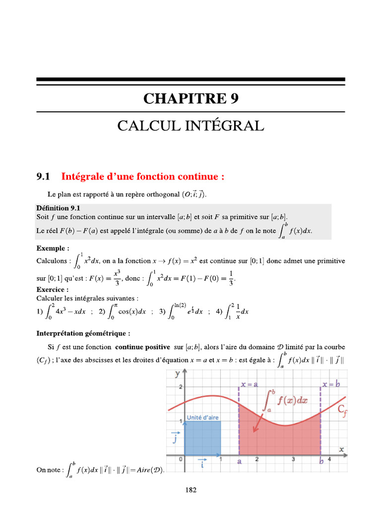 8) Cours Complete CALCUL INTÉGRAL | PDF