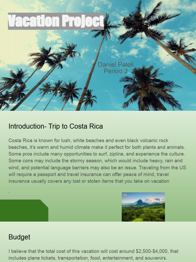Vacation Project | PDF