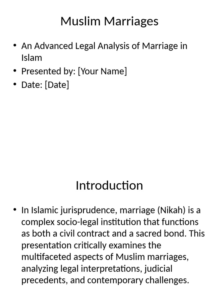 Legal Insights on Muslim Marriages | PDF | Marriage | Islamic Jurisprudence