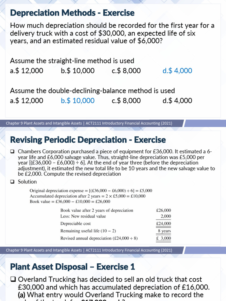 Revising Depreciation Calculations | PDF | Depreciation | Economies