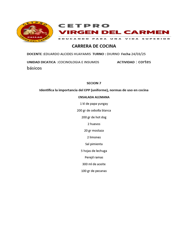RECETAS de Cocinologia de 24 AL 26 de Marzo PDF
