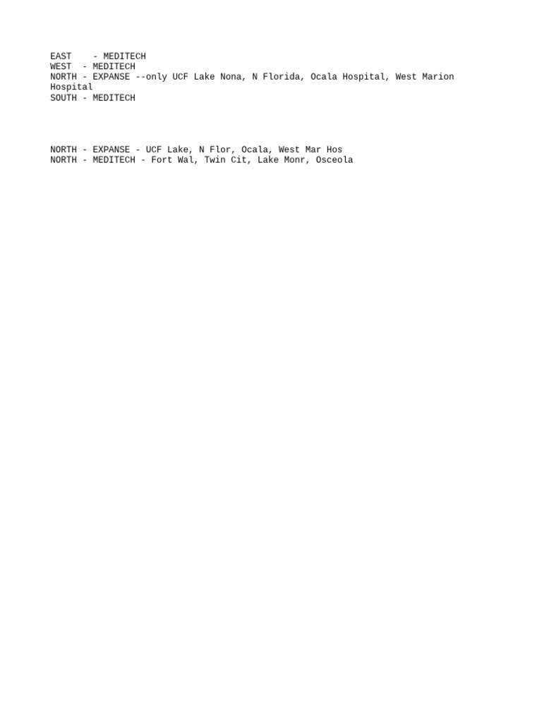 East - Meditech | PDF