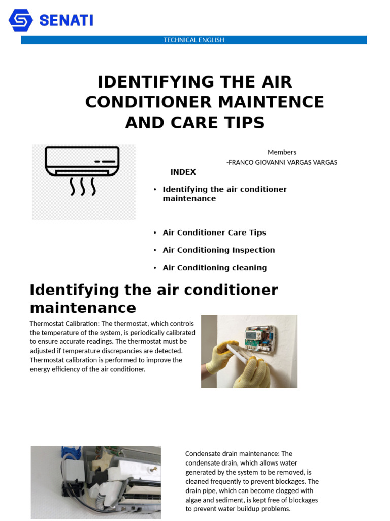 Air Conditioner Maintenance Guide | PDF | Air Conditioning | Thermostat