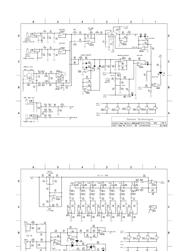 Hartke A70 Bass Amplifier Schematic PDF
