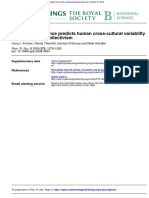 In Individualism/collectivism Pathogen Prevalence Predicts Human Cross-Cultural Variability