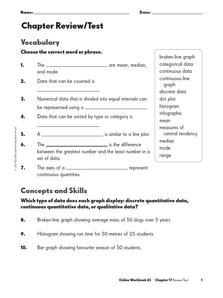 G6 - U4 - Chapter Review | PDF | Level Of Measurement | Histogram
