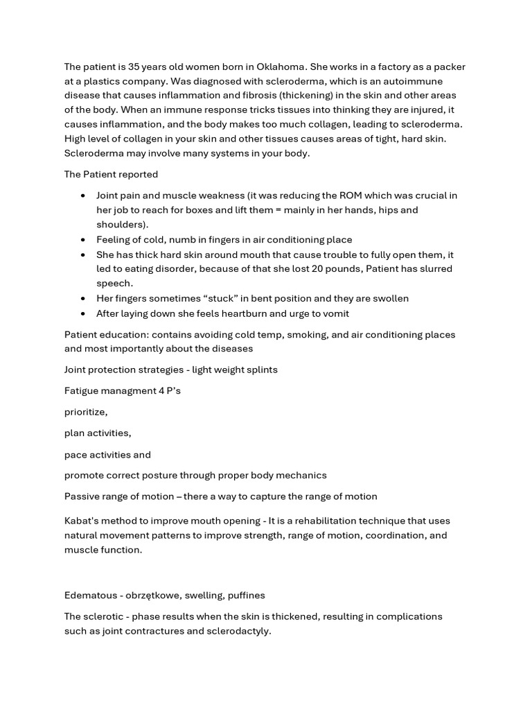 Patient Came To The Clinic With Joint and Muscle Weakness ( | PDF