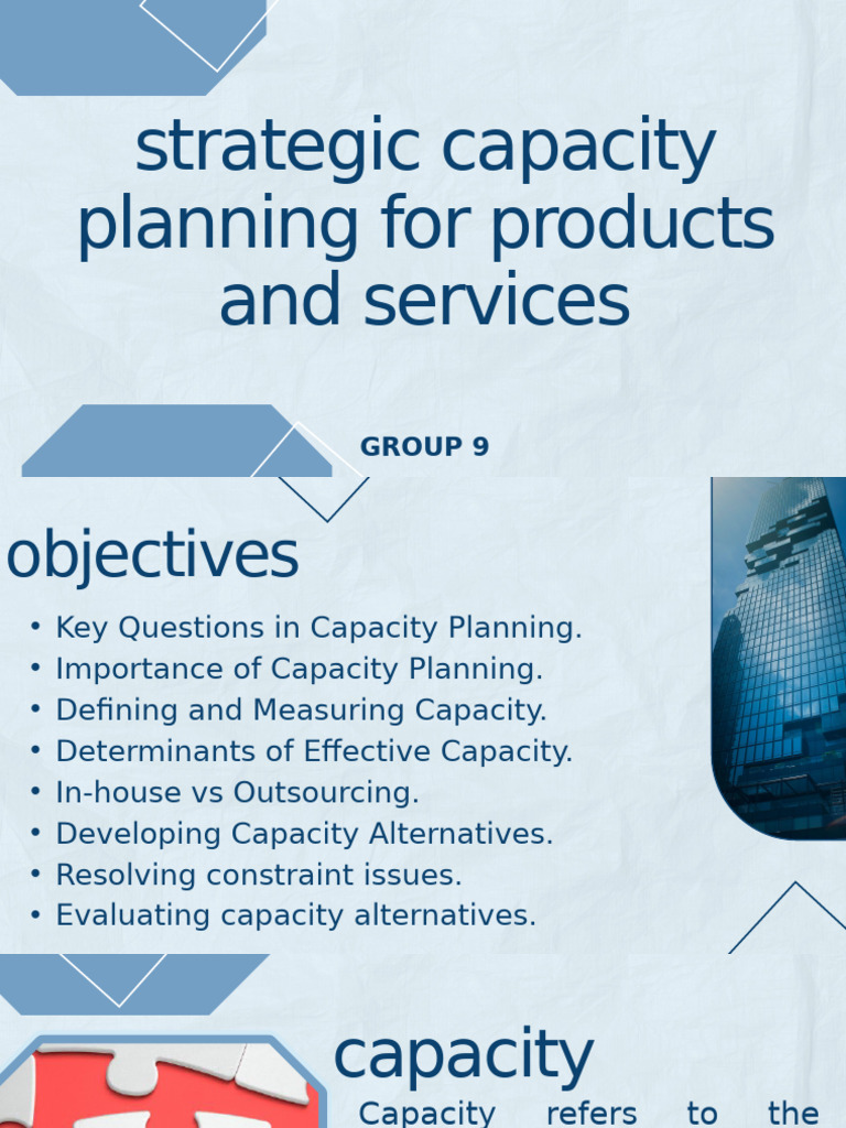 Strategic Capacity Planning Essentials | PDF | Outsourcing | Strategic ...