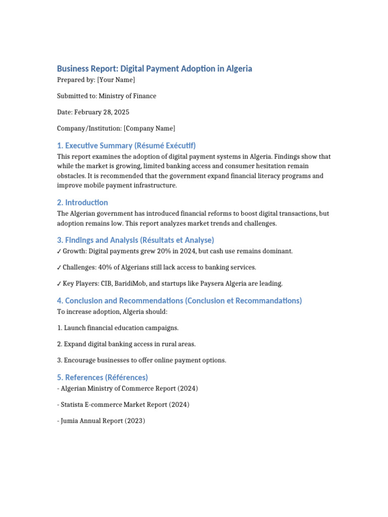 Business Report Example | PDF