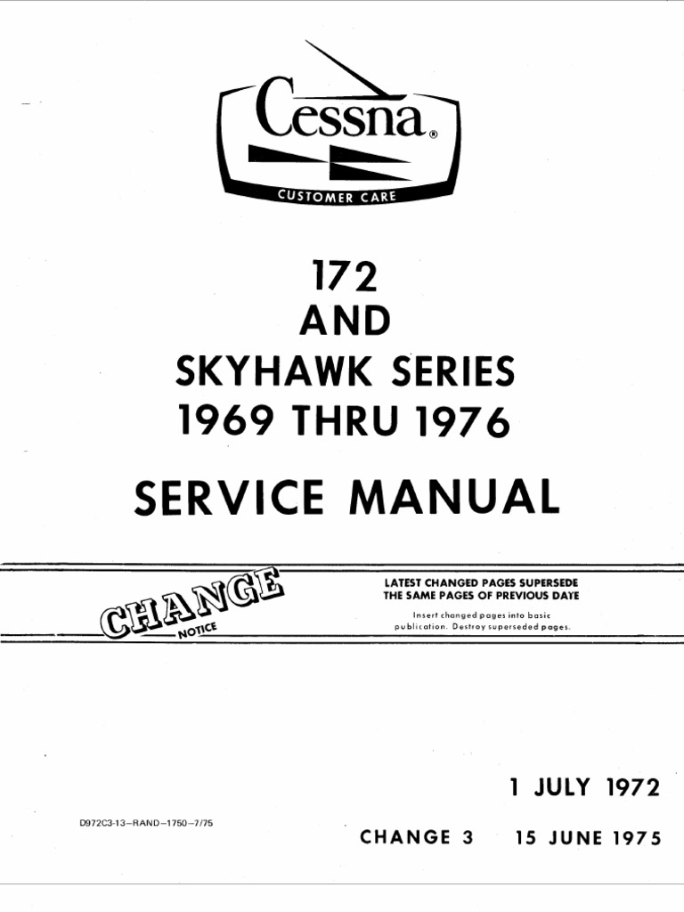 172 Service Manual | PDF | Motor Oil | Landing Gear