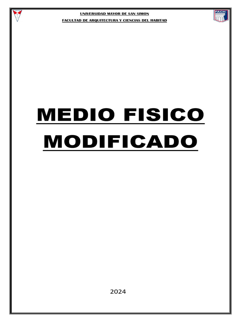 Medio Fisico Modificado | PDF | Entorno natural