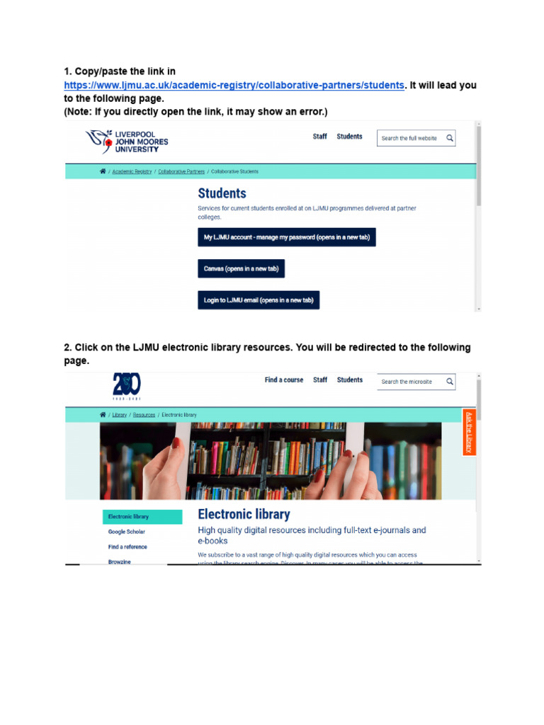 Steps+To+Connect+To+Library+ +IEEE | PDF