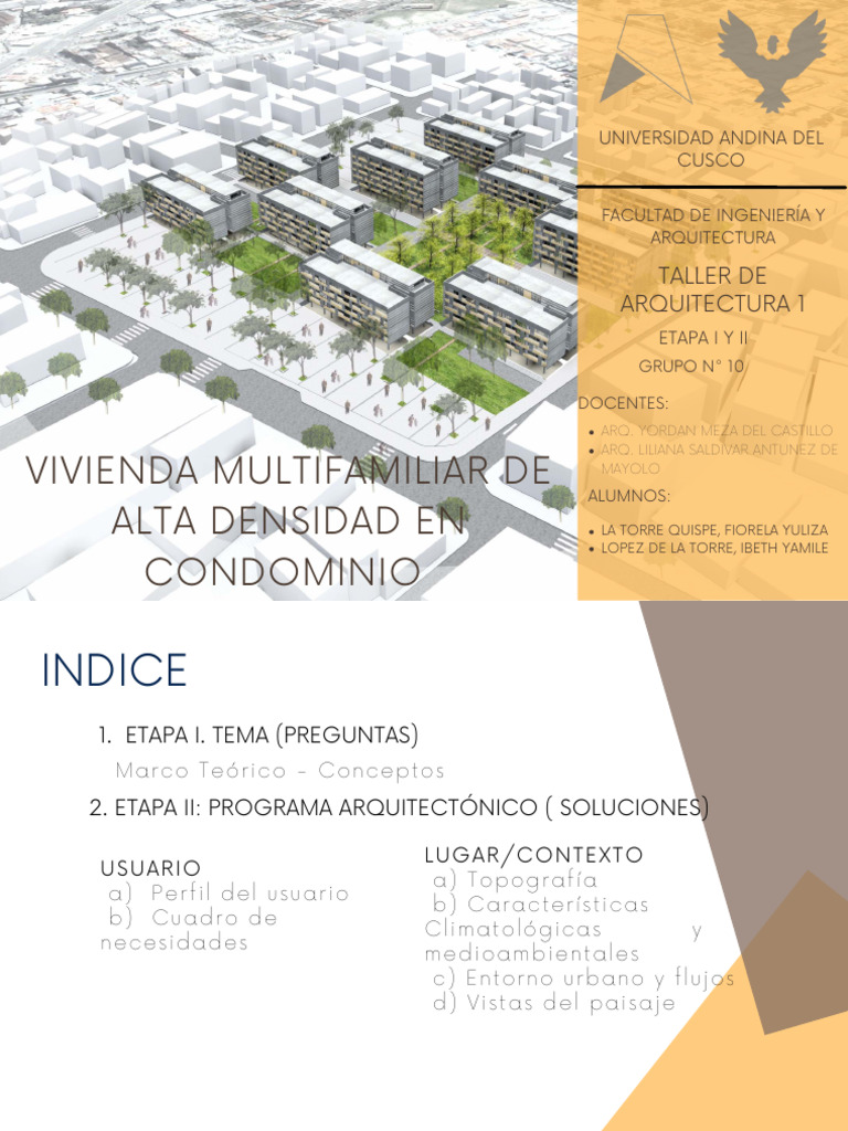 Vivienda Multifamiliar en Alta Densidad de Condominio | PDF | Familia ...