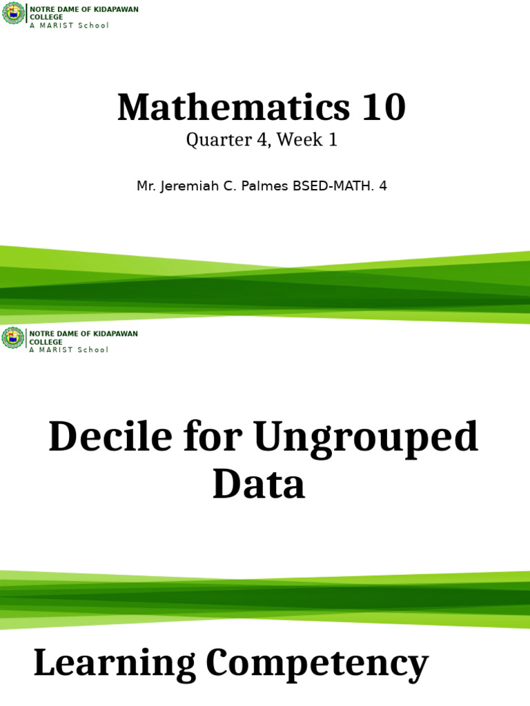 Finding the Third Decile in Data | PDF