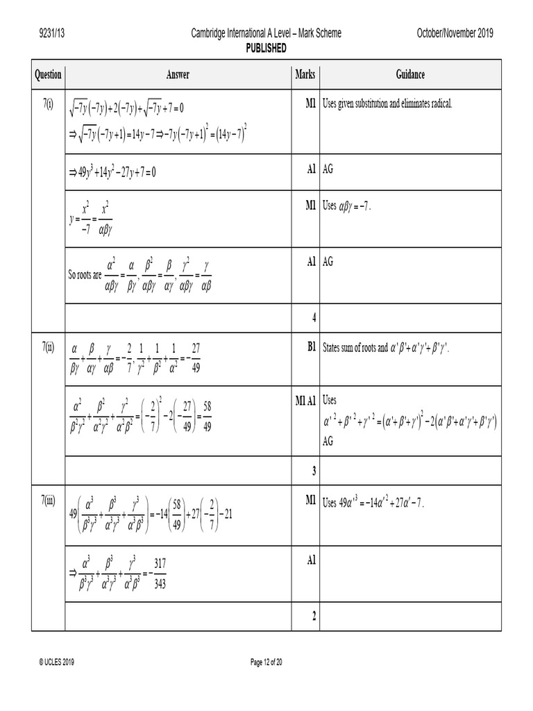 A Level Mark Scheme Analysis | PDF
