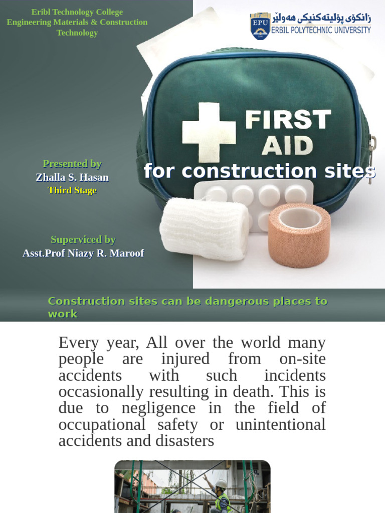 Construction First Aid | PDF | Burn | Medical Specialties