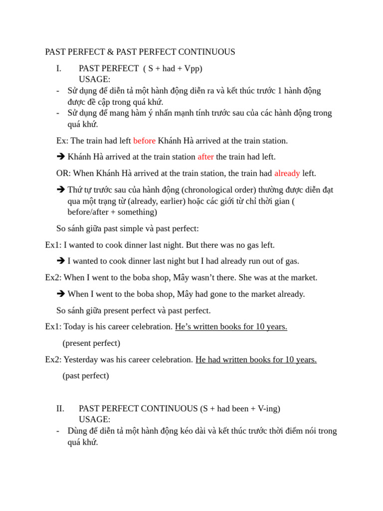 Past Perfect | PDF